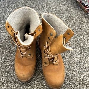 Timberland Women's Teddy Fleece Fold-Down Waterproof Boot